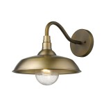 Brass Gooseneck Outdoor Light