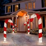 Large Outdoor Lighted Candy Canes