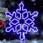 Large Outdoor Lighted Snowflake Decorations
