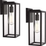 Modern Black Outdoor Garage Lights
