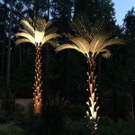 Outdoor Metal Palm Trees With Lights