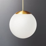 Outdoor White Globe Pendant Light